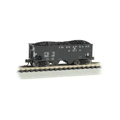 Bachmann Industries USRA 55Ton 2Bay Hopper C and O Train Car N Scale