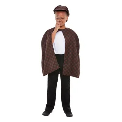 (gold, Child Years) Detective Sherlock Children costume Set Unisex Carnival private eye cape cap