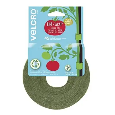 VELCRO Brand ONE-WRAP Plant Ties Suitable for Tomatoes Flowers or Vegetables in Raised Beds, Gre