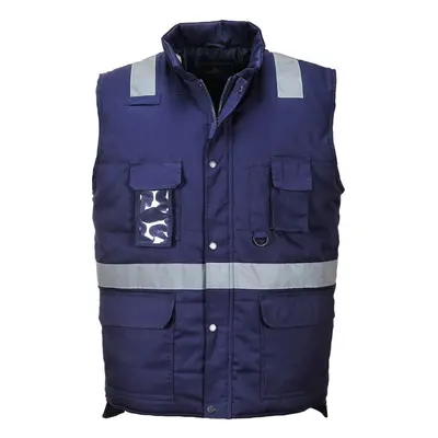 (S, Navy) Portwest Mens Iona Hi-Vis Vest