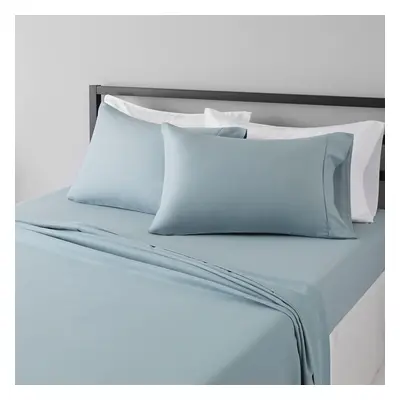 Amazon Basics Lightweight Super Soft Easy Care Microfiber 4-Piece Bed Sheet Set with 14-Inch Dee