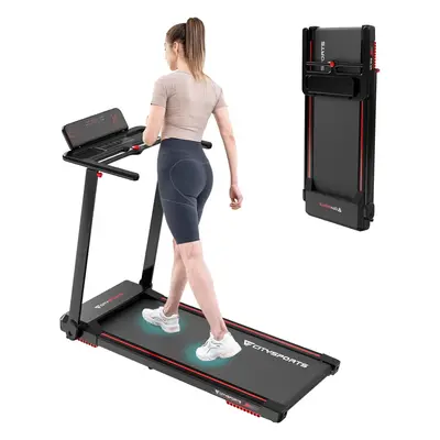 (Black-Red) Citysports Treadmill WP9 - Foldable Home/Office Treadmill with 1400W Motor - Walking