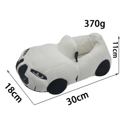 (white-BMW+logo) Racing slippers sports car car plush simulation home couple floor indoor slippe