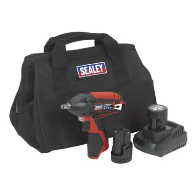 Sealey SV12 Series 3/8"Sq Drive Cordless Impact Wrench Kit 12V 1.5Ah - Batteries CP1204KIT