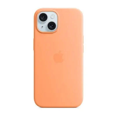 Apple - Back cover for mobile phone - MagSafe compatibility - silicone - orange sorbet - for iPh