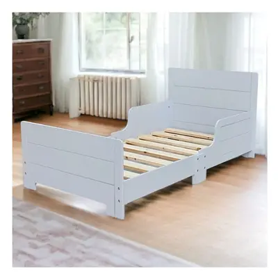 (Grey) Classic Wooden Kids Bed Safety Side Guard Rail