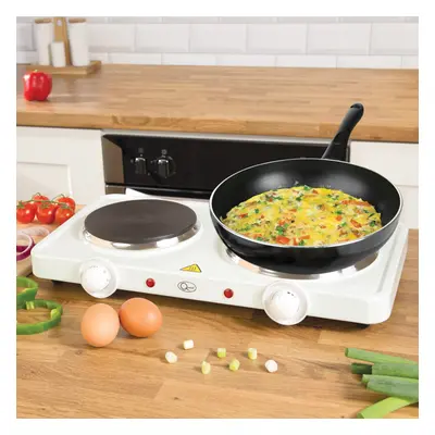 Quest Electric Twin Hob/Hot Plate with Temperature Control