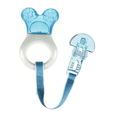 MAM Mini Cooler Teether with Clip, Baby Teethers, Baby Teether Filled with Purified Water, Boy, 