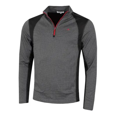 Calvin Klein Mens Micro Grid CK 1/2 Zip Mid Layer Baselayer