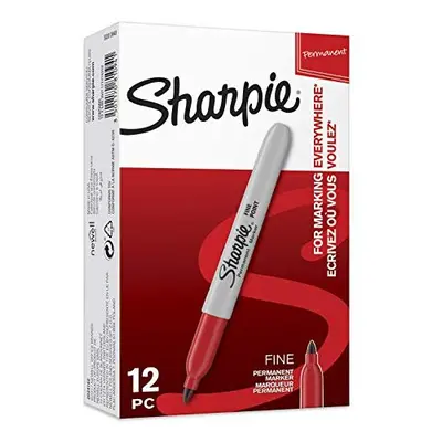 Sharpie Permanent Markers | Fine Point | Red | Count