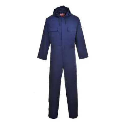 (XL, Navy) Portwest Mens Bizweld Hooded Overalls