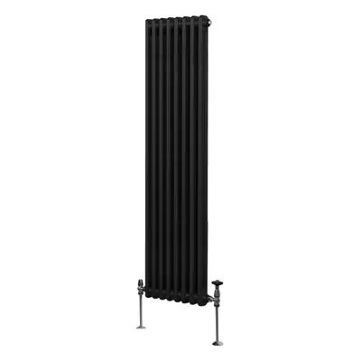 (1800mm x 382mm, Black) Traditional Column Radiator Heater