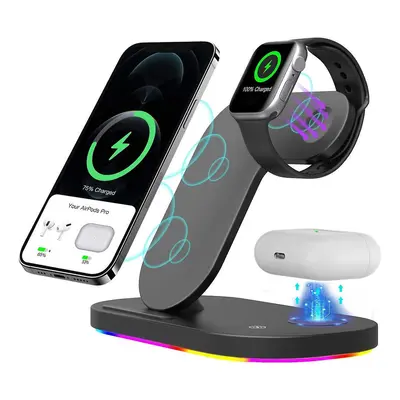 Chronus Wireless Charging Station, in Wireless Charger Dock for Apple Watch Airpods Pro, 15W Qi 