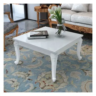 vidaXL Coffee Table 80x80x42 cm High Gloss White