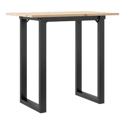 vidaXL Dining Table O-Frame Kitchen Dinner Table Solid Wood Pine and Cast Iron