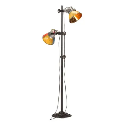 vidaXL Floor Lamp with Lampshade Multicolour E27 Reading Vintage Look Lamp