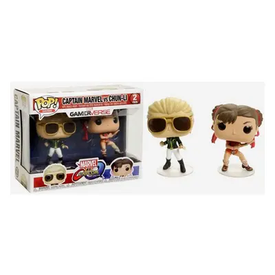 POP! Vinyl 2-Pack: Capcom vs. Marvel: Captain Marvel vs Chun-Li (Player 2) (Exc)