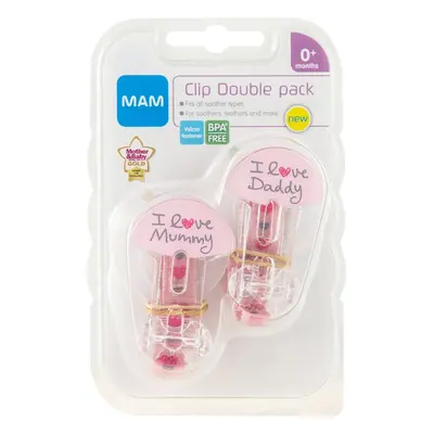 Mam Soother Clips - Girl (pink)