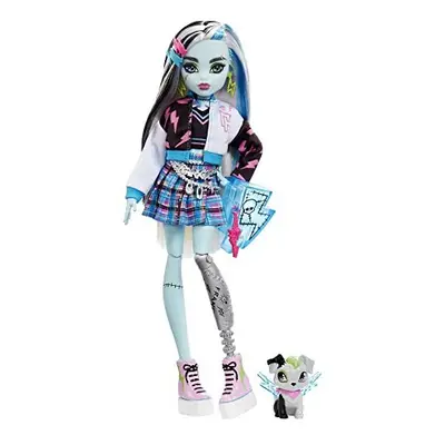 Monster High Doll, Frankie Stein with Accessories and Pet, Posable Fashion Doll with Blue and Bl