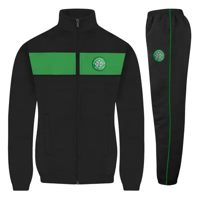 (Black, Years) Celtic FC Boys Tracksuit Jacket & Pants Set Kids OFFICIAL Football Gift