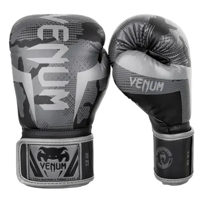 VENUM ELITE BOXING GLOVES DARK CAMO/GREY - 10oz