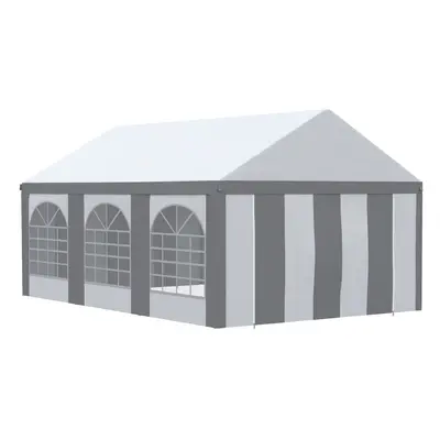 Outsunny x 4m Party Tent, Marquee Gazebo with Sides, Windows and Double Doors