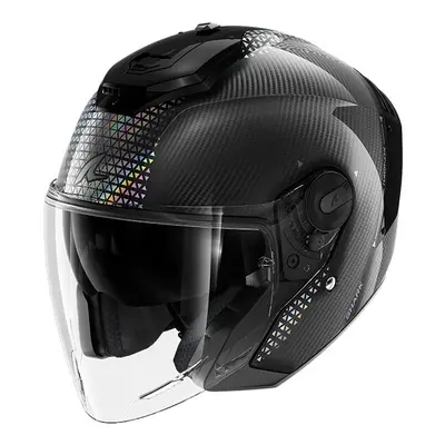 (XL) Shark RS Jet Carbon Open Face Helmet Ikonik Black / Silver / Pearl