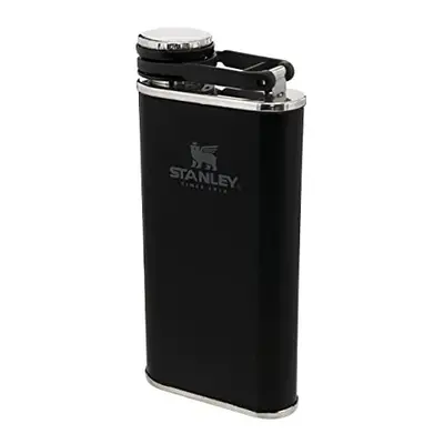 Stanley Classic Wide Mouth Flask 0.23L/8OZ Matte Black with Never-Lose Cap ? Wide Mouth Stainles