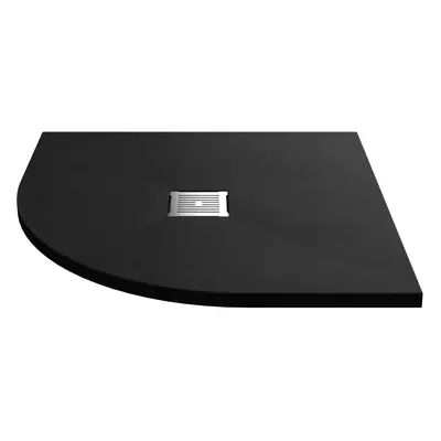 900mm Premium Slimline Quadrant Shower Tray - Slate Black