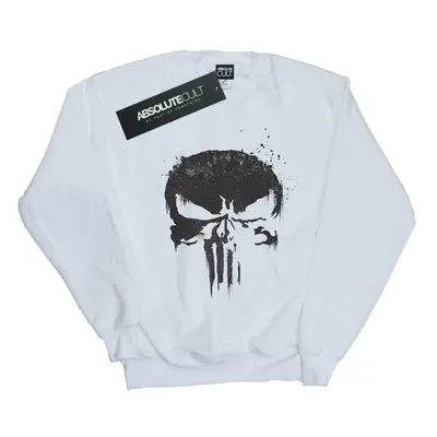 (S, White) Marvel Mens The Punisher TV Skull Logo Sweatshirt