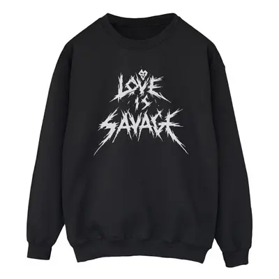 (M, Black) Disney Mens Villains Love Is Savage Sweatshirt