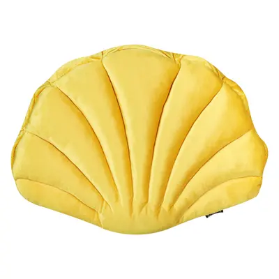 Throw Cushion CONSOLIDA Velvet Solid Yellow