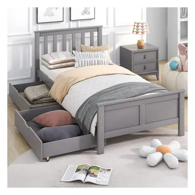 3ft Single Wooden Storage Bed Frame with Drawer