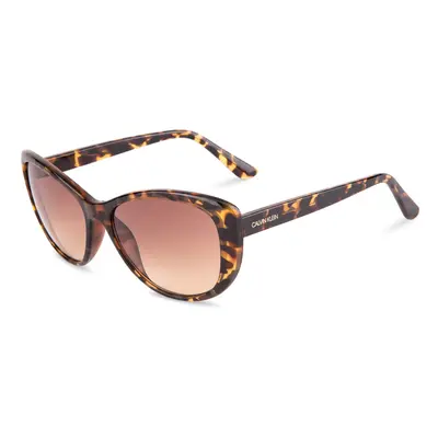 Calvin Klein Women's CK19560S Oval Sunglasses Tortoise/Gradient Brown