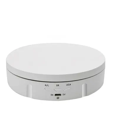 (White) 146mm Diameter Electric Display Stand Intelligent Remote Control Rotating Table Live Sho