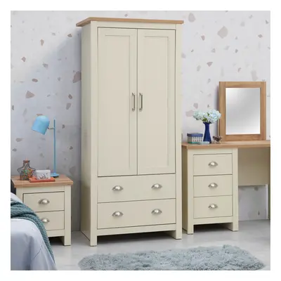 Lisbon Door Double Wardrobe In Cream Bedroom Furniture