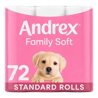 Andrex Family Soft Toilet Tissue Toilet Rolls (Previously Andrex Gentle Clean Toilet Paper) Bulk