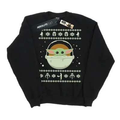 (XL, Black) Star Wars Womens/Ladies The Mandalorian The Child Christmas Sweatshirt