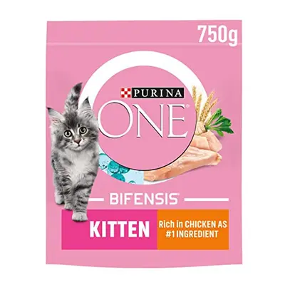 Purina One Kitten Dry Cat Food with Chicken and Wholegrain 4x750g