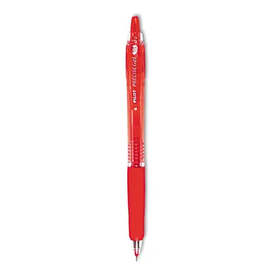 Pilot Precise Gel BeGreen Refillable & Retractable Rolling Ball Pens Fine Point Red Ink 12-Pack 