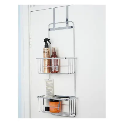 Croydex Rust Free Over the Door Hook Double Basket Bathroom Chrome Plated