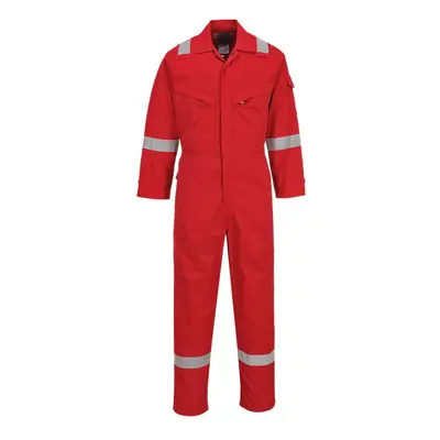 (S, Red) Portwest Unisex Adult Flame Resistant Anti-Static Overalls