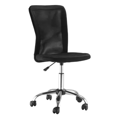 Vinsetto Armless Office Chair with Adjustable Height Mesh Back Wheels Black