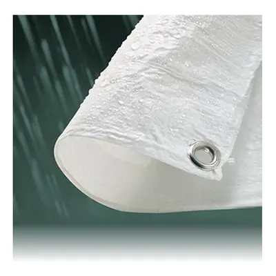 (7M x 9M) Economy White Waterproof Tarpaulin Sheet Tarp Cover With Eyelets