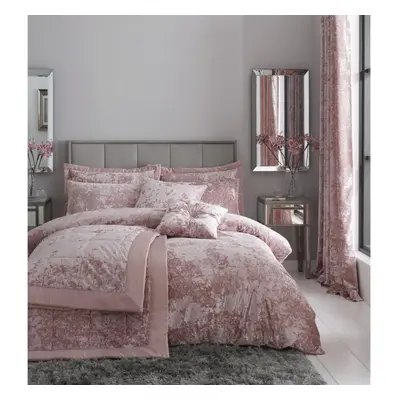 Catherine Lansfield Crushed Velvet King Duvet Set Blush