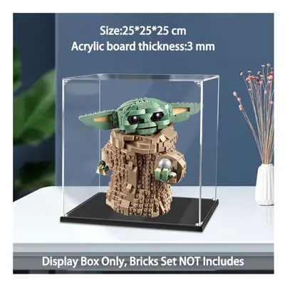 (B) Acrylic Display Case for Lego Star Wars The Mandalorian The Child Baby Yoda Figure Model, Sh