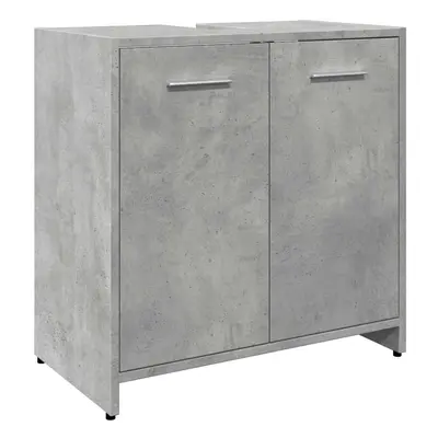 vidaXL Bathroom Sink Cabinet Concrete Grey 60x33x60 cm Engineered Wood