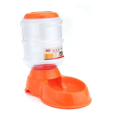 (Orange) 3.5L Autoxic Pet Water Food Dispenser Dog Cat Large Feeder Pet Bowl