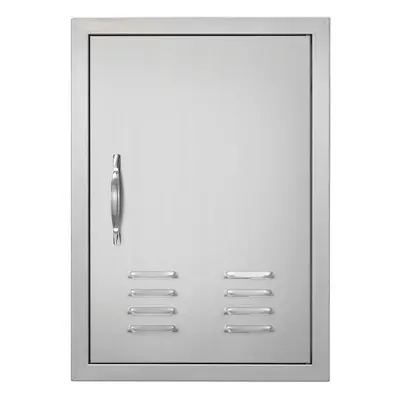 VEVOR BBQ Access Door 17W x 24H Inch Vertical Island Door with Vents Stainless Steel Single Acce