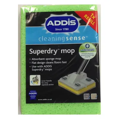 4 x Addis Superdry Anti Bacterial Flat Sponge Mop Refill Replacement